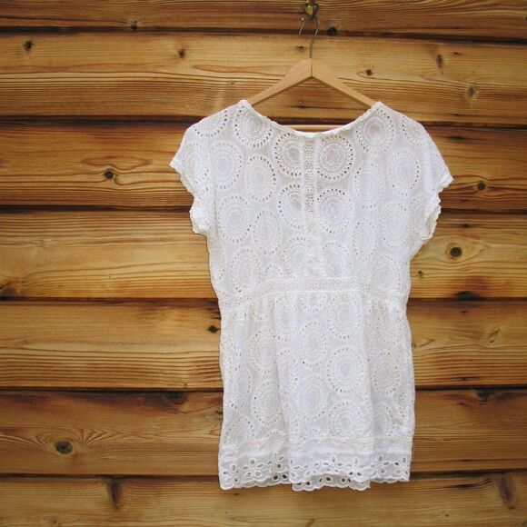 Johnny Was White Top Blouse - Picture 5 of 8